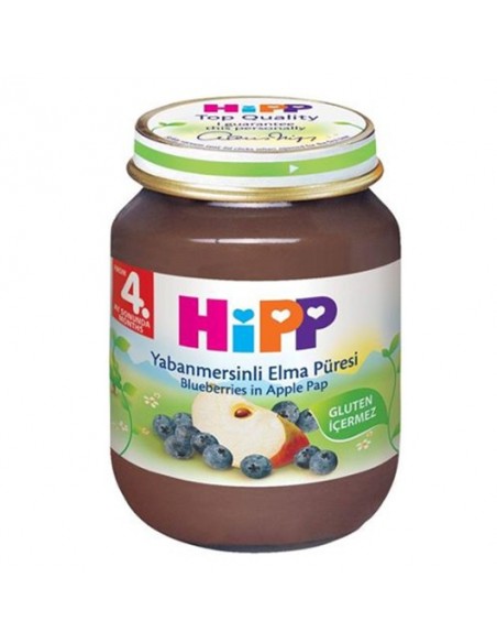 Hipp Organik Yabanmersinli Elma Püresi 125 gr