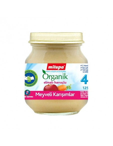 Milupa Organik Elmalı Havuçlu Kavanoz Maması 125gr