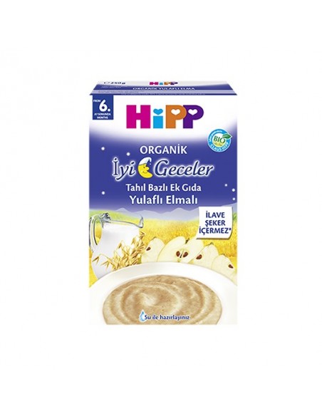 Hipp Organik İyi Geceler Yulaflı Elmalı Tahıl Bazlı Ek Gıda 250gr