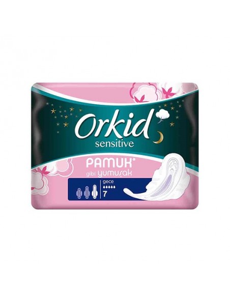 Orkid Sensitive 7'li Hijyenik Ped Gece Tekli Paket