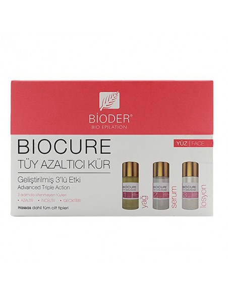 Bioder Biocure Tüy Azaltıcı Yüz Kürü 3x5 ml