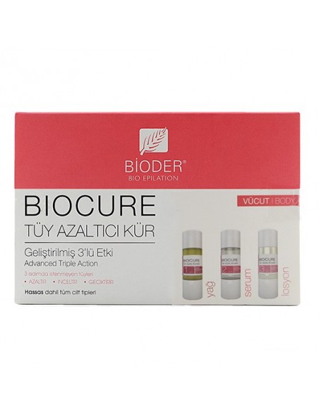 Bioder Biocure Tüy Azaltıcı Vücut Kürü 3x10