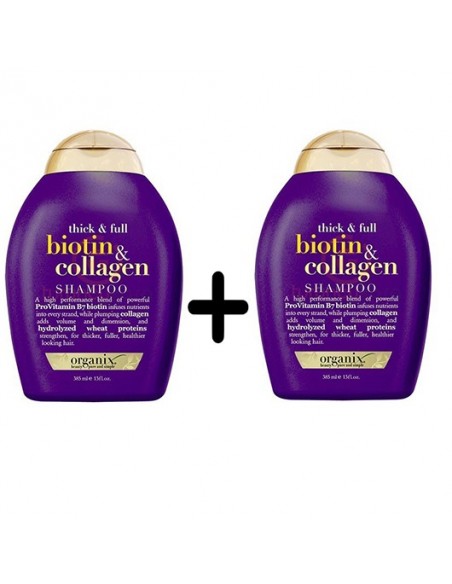 Organix Biotin & Collagen Shampoo 385 ml - Full Dolgunlaştırıcı ve Uzatıcı Şampuan x 2