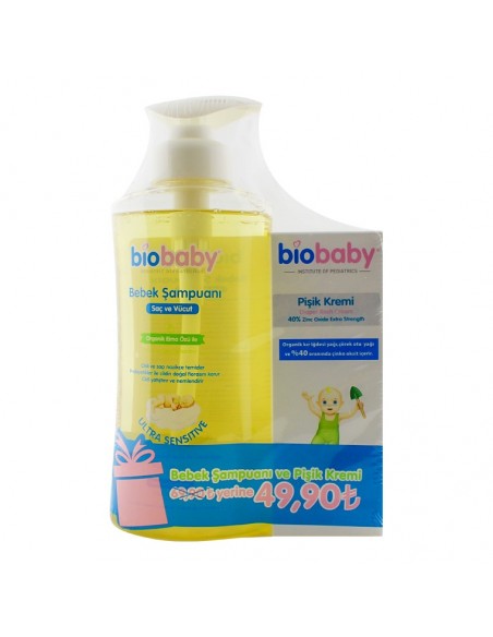 Biobaby Bebek Şampuanı 500 ml + Pişik Giderici Krem 75 ml