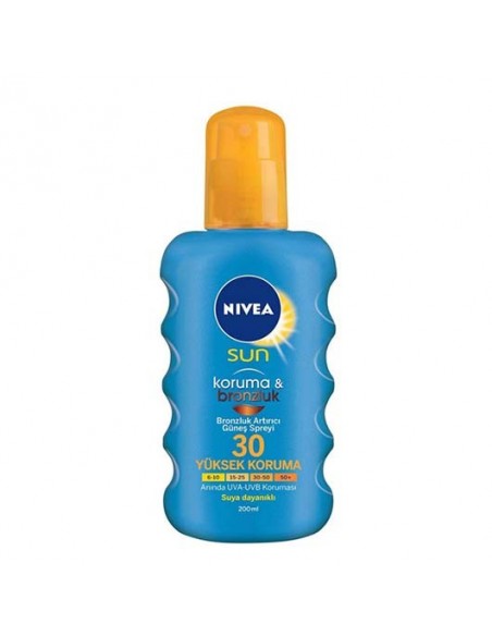 Nivea Sun SPF 30 200 ml Koruma & Bronzluk Arttırıcı Güneş Spreyi