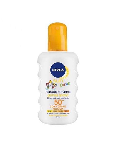 Nivea Sun Çocuk SPF 50+ 200 ml Hassas Koruma Güneş Spreyi