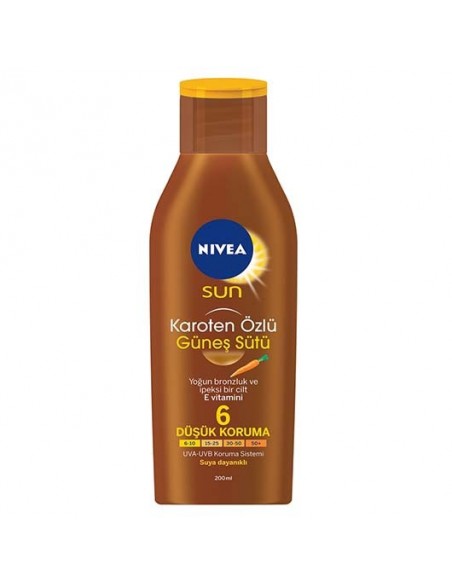 Nivea Sun SPF 6 200 ml Karoten Özlü Güneş Sütü