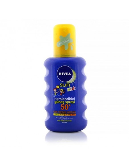 Nivea Sun Çocuk SPF 50+ 200 ml Renkli Nemlendirici Güneş Spreyi