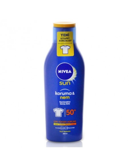 Nivea Sun SPF 50 200 ml Koruma & Nem Nemlendirici Güneş Sütü