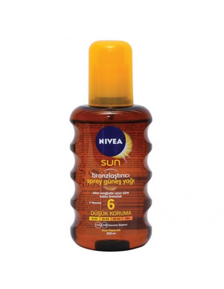 Nivea Sun SPF 6 200 ml Bronzlaştırıcı Sprey Güneş Yağı