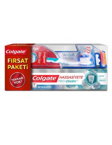 Colgate Pro Çözüm Diş Macunu 75ml + Mikro İnce Diş Fırçası