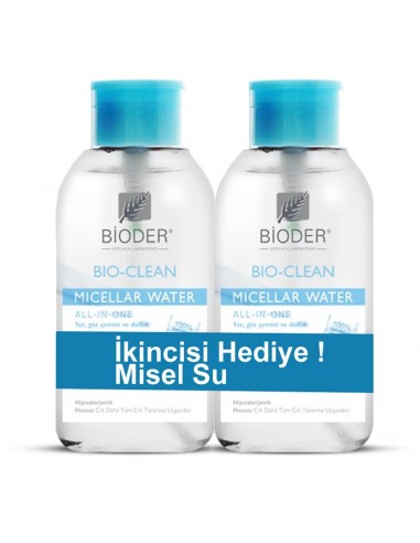 Bioder Bio Clean Micellar Water İkincisi Hediye 2x500 ml