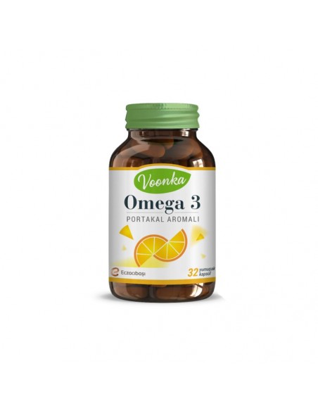 Voonka Omega 3 Portakal Aromalı Takviye Edici Gıda 32 Kapsül