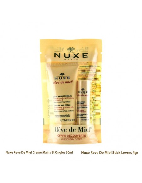 Nuxe Reve De Miel Creme Mains Et Ongles 30ml - Stick Levres 4gr