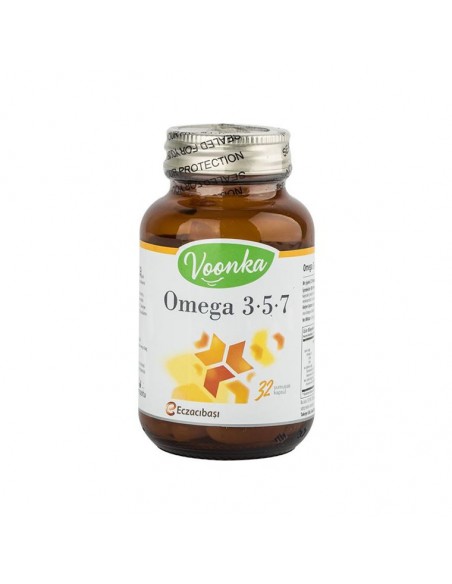 Voonka Omega 3 5 ve 7 İçeren Takviye Edici Gıda 32 Kapsül