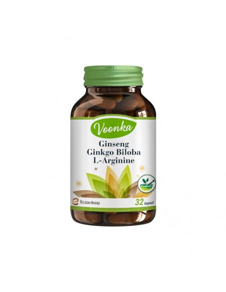 Voonka Ginseng Ginkgo Biloba ve L-Arginine 32 kapsül