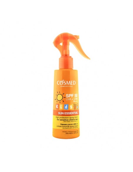 Cosmed Sun Essential Kids SPF 50+ Spray 200 ml  Çocuklar İçin Yüksek Korumalı Güneş Kremi