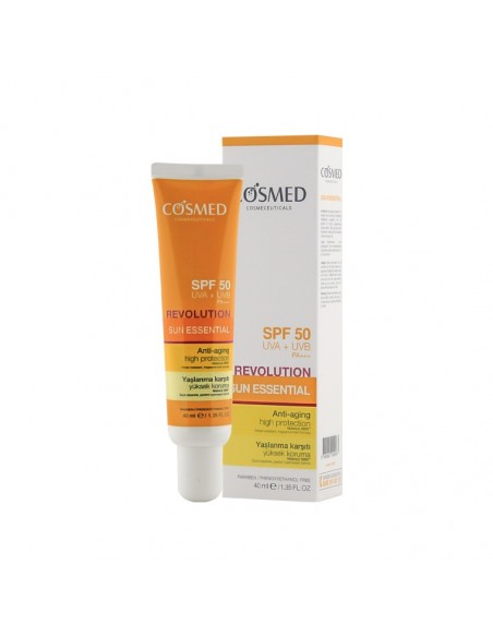 Cosmed Sun Essential Revolution SPF 50+ 40 ml Yaşlanma Karşıtı Güneş Kremi