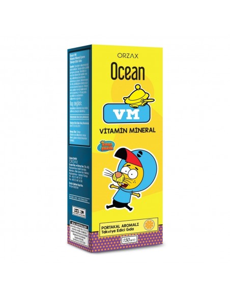 Ocean VM  Vitamin Mineral Şurup ( Portakal Aromalı ) 150 ml