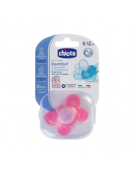 Chicco Emzik Physio Comfort Kız Tekli Silikon 6-12 Ay