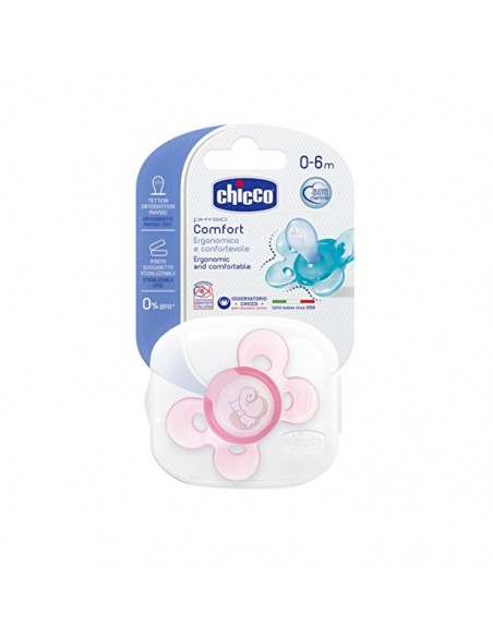 Chicco Physio Comfort Kız Tekli Silikon Emzik 0-6 Ay