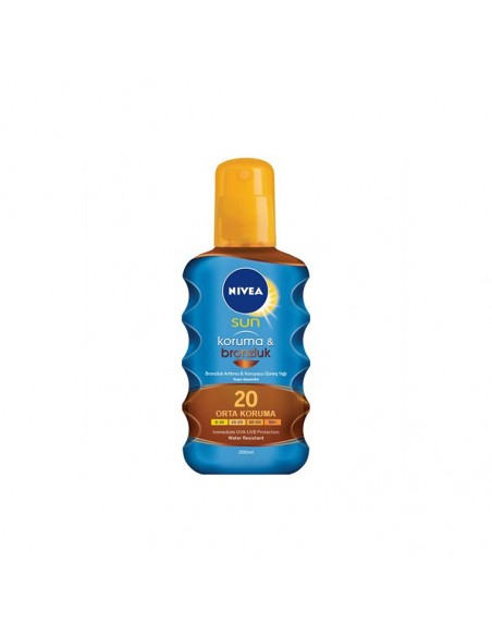 Nivea Sun SPF 20 200 ml Koruma & Bronzluk Arttırıcı Koruyucu Güneş Yağı