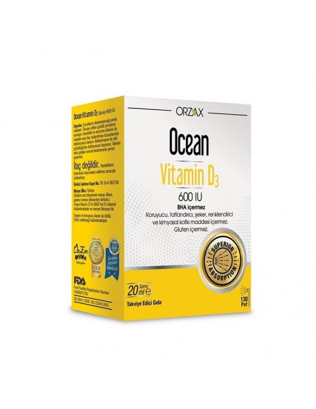 Ocean Vitamin D3 600 IU Sprey 20ml