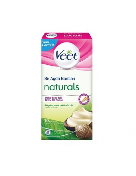 Veet Sir Ağda Bandı Naturals Doğal Shea Yağı 10 Adet