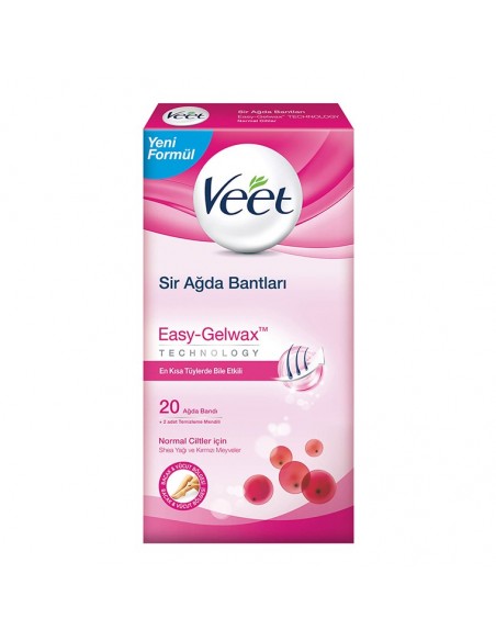 Veet Easy -Gelwax Sir Ağda Bandı Normal Ciltler İçin 20 Adet