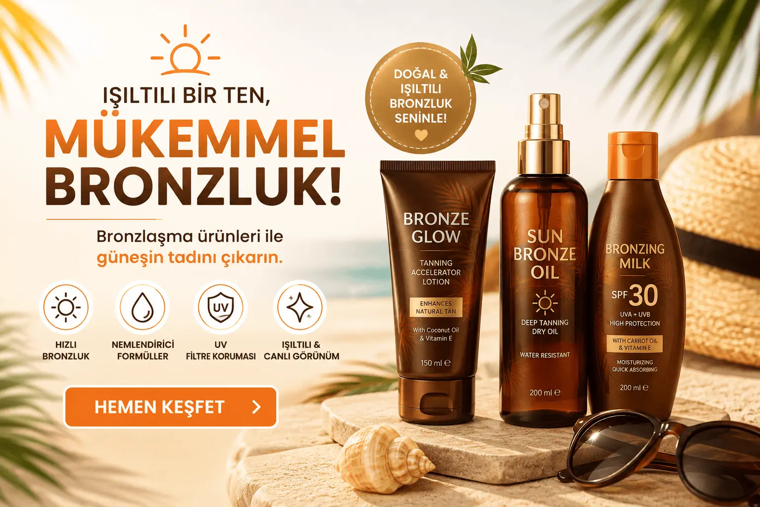 Sağlıklı Bronzlaşma ürünleri