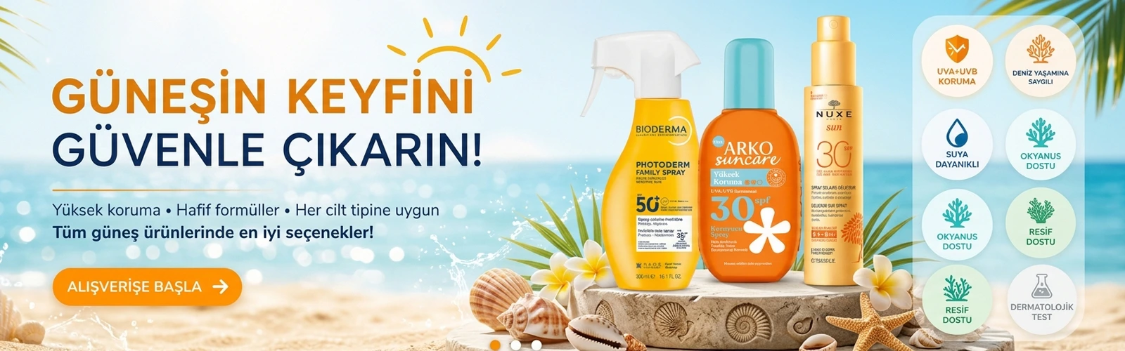 Güneş koruyucu ürünlerde kampanya