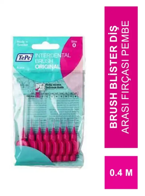 TePe İnterdental Brush Blister Diş Arası Fırçası Pembe 0.4 mm 8'li