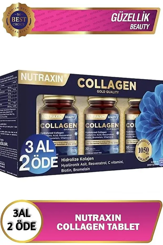 Nutraxin Beauty Gold Collagen 30 Tablet (3 Al 2 Öde)