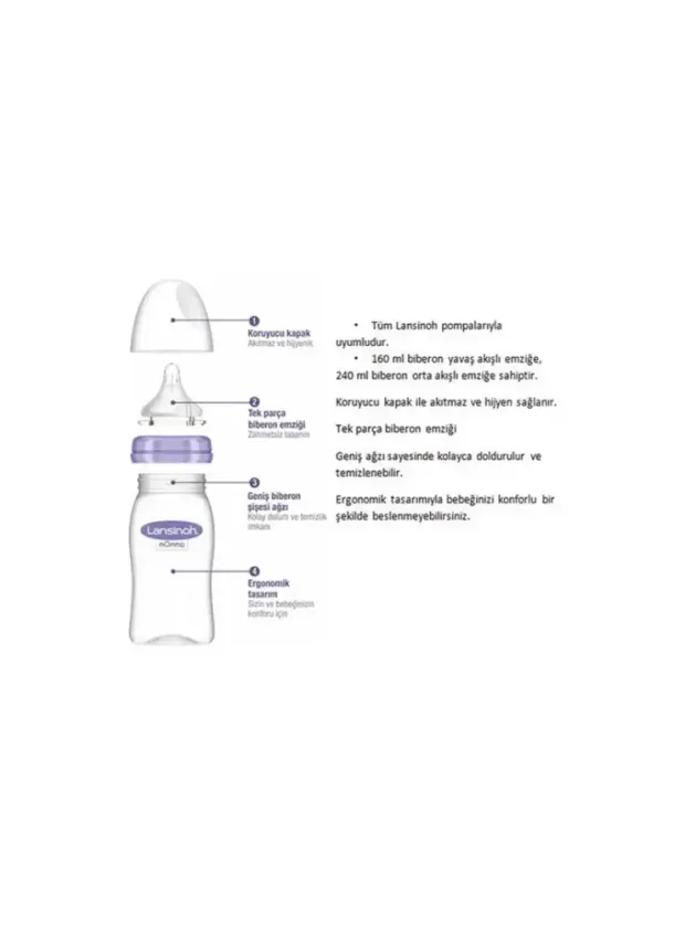 Lansinoh NaturalWave Cam Biberon 160 ml