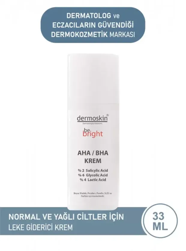 Dermoskin Be Bright AHA/BHA Krem 33 Ml