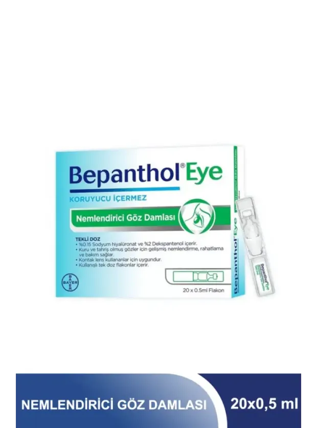 Bepanthol Eye Nemlendirici Göz Damlası 20x0|5 ml Flakon