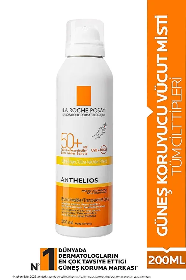La Roche Posay Anthelios XL Ultra Light Transparan SPF 50+ Spray 200ml