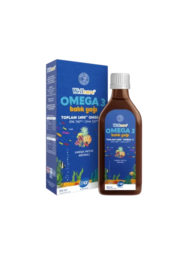 Wellcare Omega 3 Karışık Meyve Aromalı Balık Yağı 150 ml
