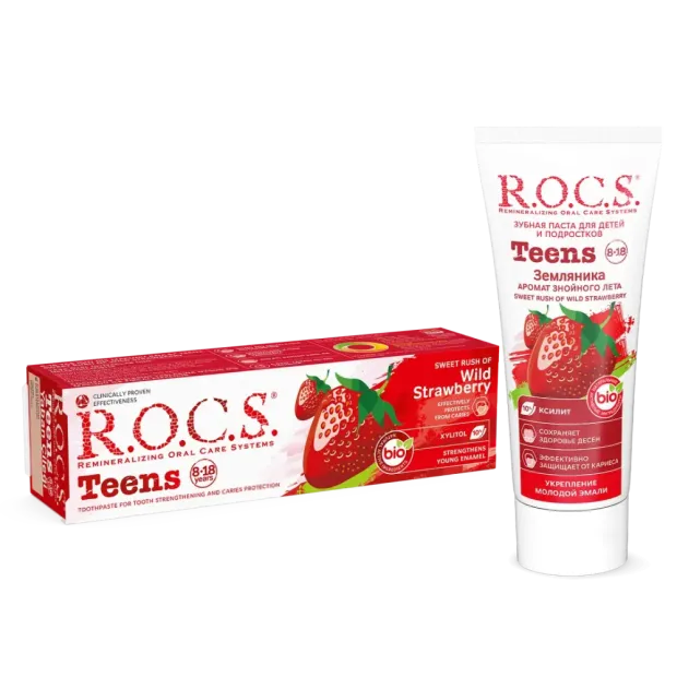 ROCS Teens 8-18 Yaş Yaban Çileği Diş Macunu 60 ml