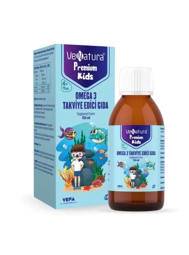 VeNatura Kids Premium Omega 3 Takviye Edici Gıda 150 ml