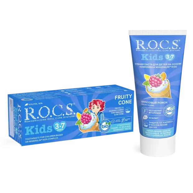 ROCS Kids Meyve Külahı 3-7 Yaş Diş Macunu