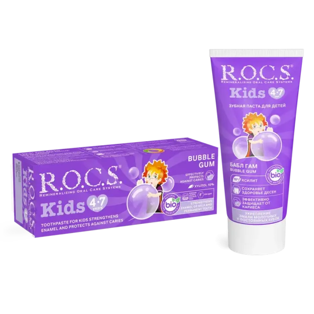 ROCS Kids Balon Sakızlı 4-7 Yaş Diş Macunu 35 ml