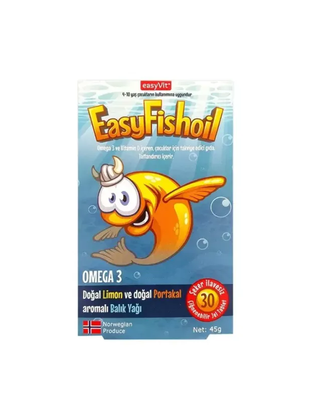 EasyFishoil Omega 3 Çocuk Çiğnenebilir 30 Jel Tablet