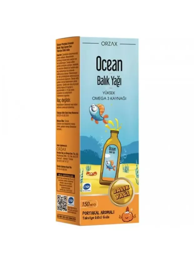 Ocean Omega 3 Portakallı Balık Yağı Şurubu 150 ml