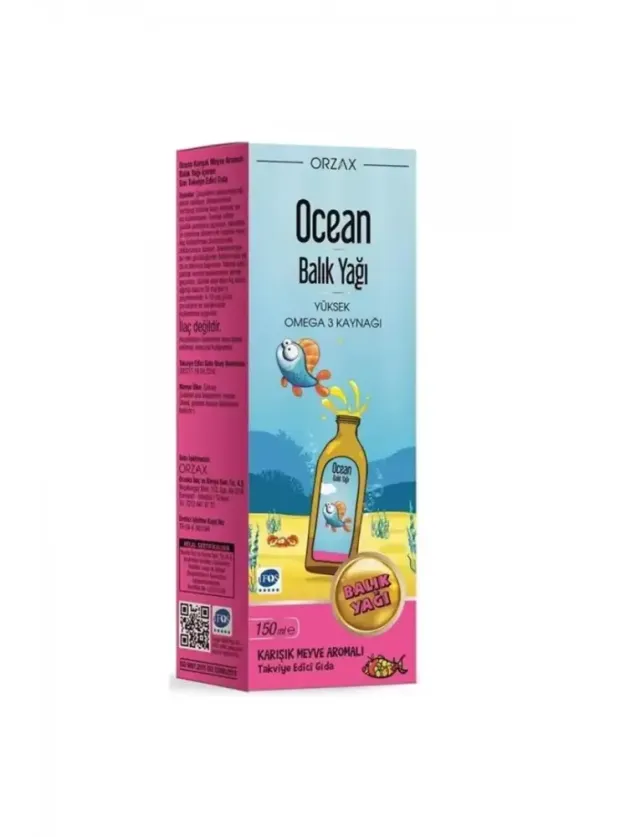 Ocean Balık Yağı Şurubu 150ml - Karışık Meyve Aromalı