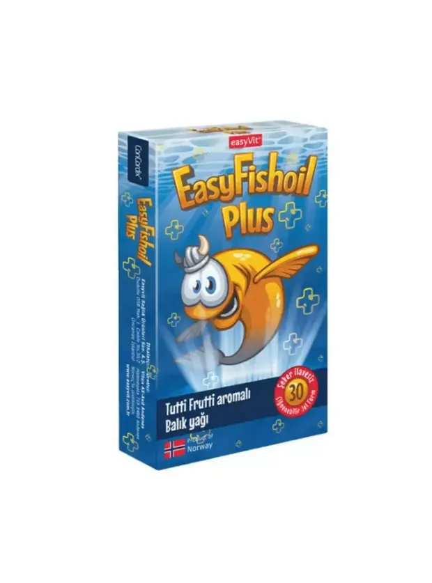 EasyFishoil Plus Omega 3 - Tutti Frutti - Çiğnenebilir 30 Jel Tablet