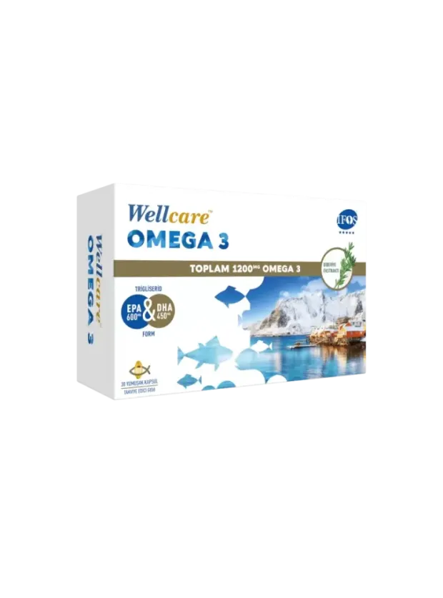 Wellcare Omega 3 1200mg Balık Yağı 30 Kapsül