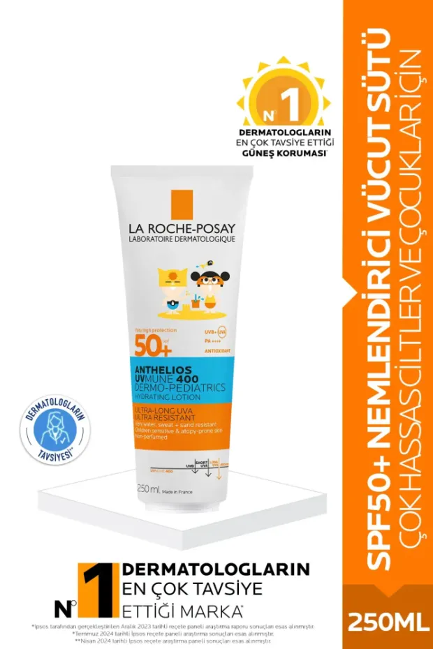La Roche Posay Anthelios Dermo Pediatrics UVmune400 SPF50+ Hassas Ciltler Ve Çocuklar İçin Güneş Koruyucu Vücut Sütü 250 ml
