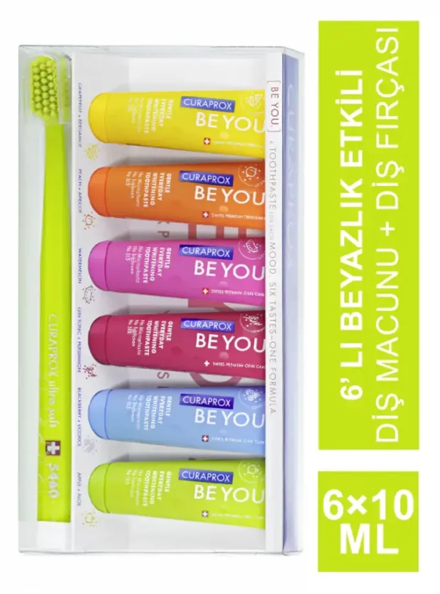 Curaprox Be You Whitening 6'lı Karma Set - 10ml - + 5460 Fırça