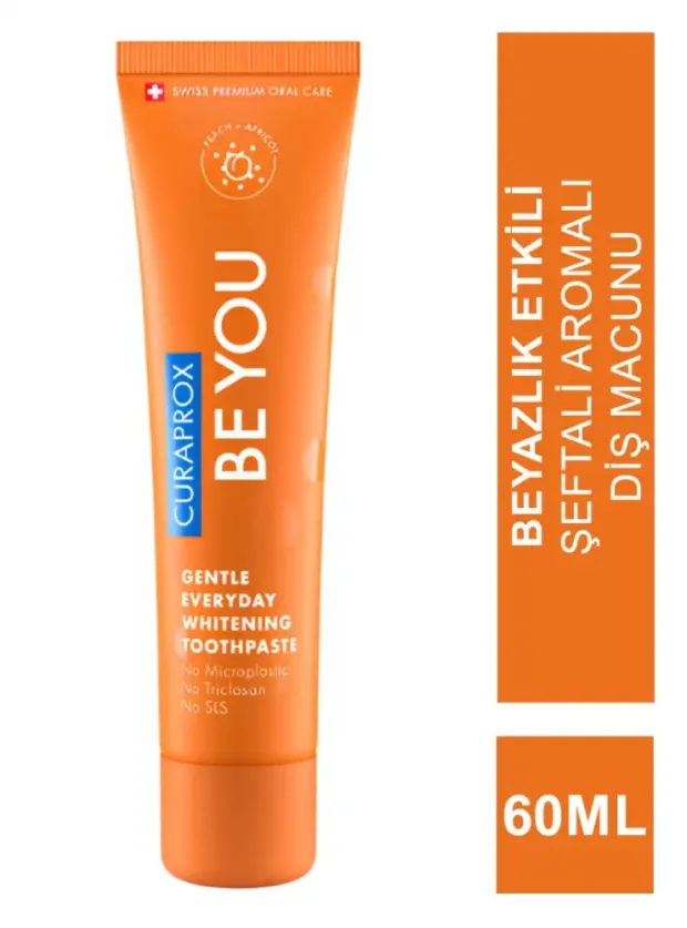 Curaprox Be You Beyazlatıcı - Şeftali - Kayısı - Diş Macunu - Orange 60 ml